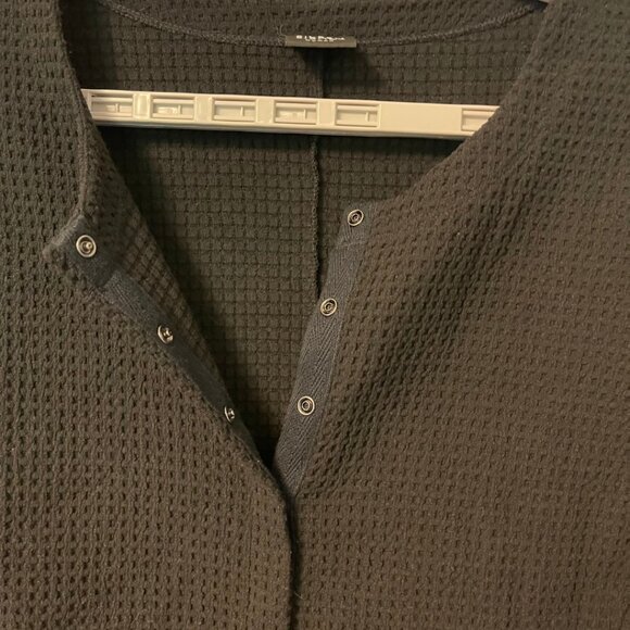 Eileen Fisher Woman Black Textured Snap Front Jacket Size 2X - Picture 3 of 7